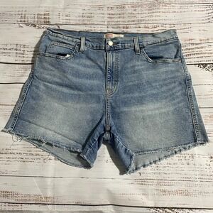 Signature Levi Strauss High Rise Denim Jean Shorts Women's 16 W33 (Fits 34x4)